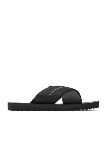 Calvin Klein Jeans Чехли Cross Sandal Slipon Rp In Btw YM0YM00942 Черен