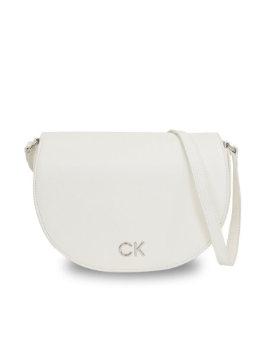 Calvin Klein Дамска чанта Ck Daily Saddle Bag Pebble K60K611679 Бял