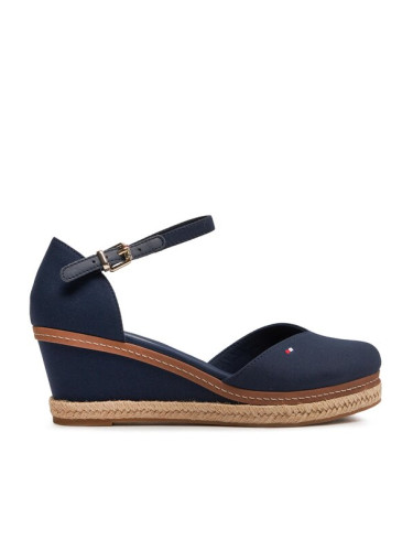 Tommy Hilfiger Еспадрили Basic Closed Toe Mid Wedge FW0FW04787 Тъмносин