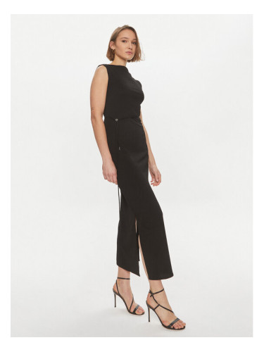 Calvin Klein Лятна рокля Crinkled K20K206545 Черен Regular Fit
