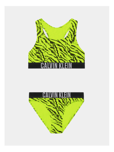 Calvin Klein Swimwear Бански костюм KY0KY00056 Зелен