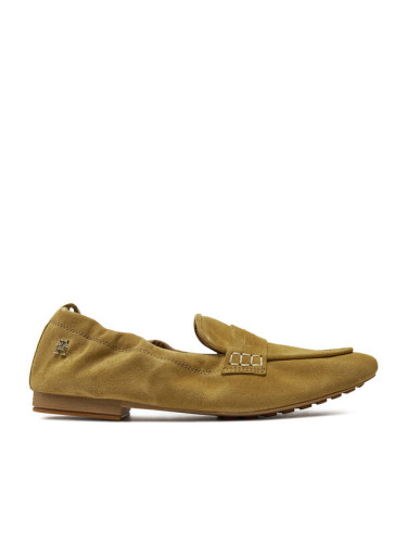 Tommy Hilfiger Лоуфъри Th Suede Moccasin FW0FW07714 Каки