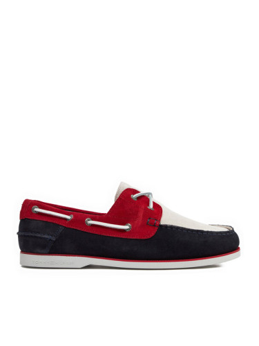 Tommy Hilfiger Мокасини Th Boat Shoe Core Rwb Suede FM0FM04630 Тъмносин