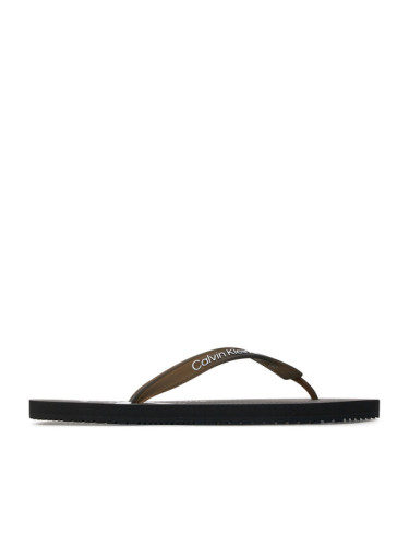 Calvin Klein Jeans Джапанки Beach Sandal Glossy YM0YM00952 Черен