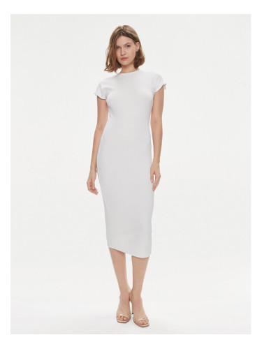 Calvin Klein Лятна рокля Q-Nova K20K206537 Бял Slim Fit