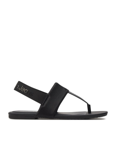 Calvin Klein Jeans Сандали Flat Sandal Toepost Dc YW0YW01344 Черен