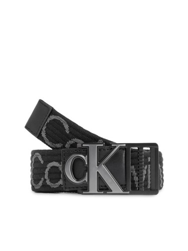 Calvin Klein Jeans Мъжки колан Monogram Slider Webbing Belt35Mm K50K511819 Черен