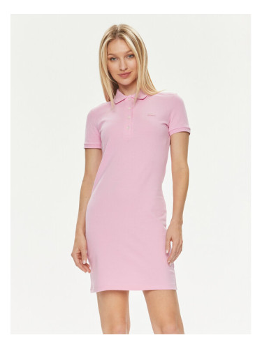 Lacoste Ежедневна рокля EF5473 Розов Slim Fit