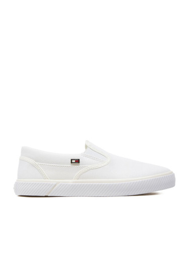 Tommy Hilfiger Гуменки Vulc Canvas Slip-On Sneaker FW0FW08065 Бял