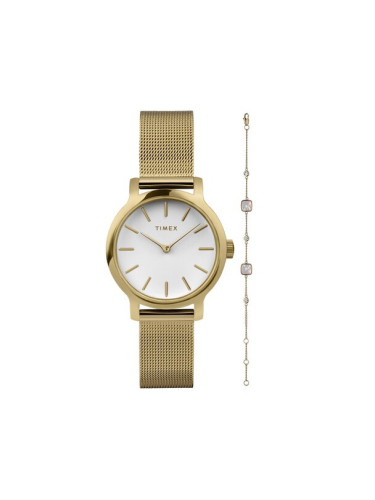 Timex Комплект часовник и гривна Transcend TWG063900 Златист