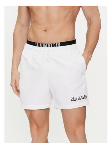 Calvin Klein Swimwear Плувни шорти KM0KM00992 Бял Regular Fit