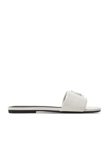 Calvin Klein Jeans Чехли Flat Sandal Slide Mg Met YW0YW01348 Бял