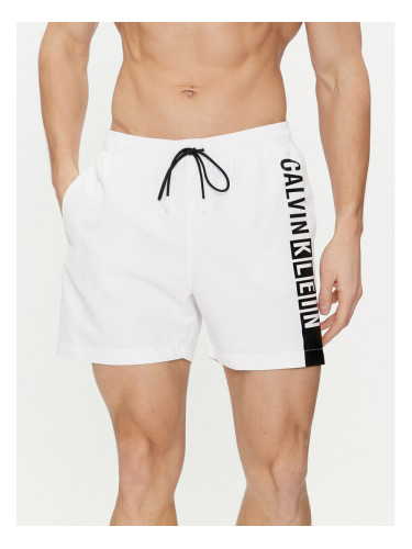 Calvin Klein Swimwear Плувни шорти KM0KM00991 Бял Regular Fit