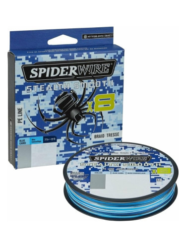 SpiderWire Stealth® Smooth8 x8 PE Braid Blue Camo 0,13 mm 11,2 kg-24 lbs 150 m Плетена линия