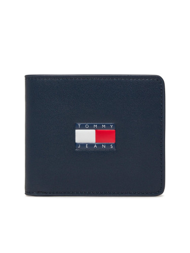 Голям мъжки портфейл Tommy Jeans Tjm Heritage Leather Cc Wallet AM0AM12082 Тъмносин