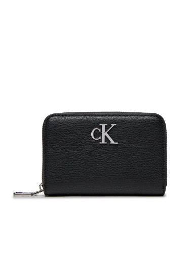 Малък дамски портфейл Calvin Klein Minimal Monogram Med Za K60K611500 Черен