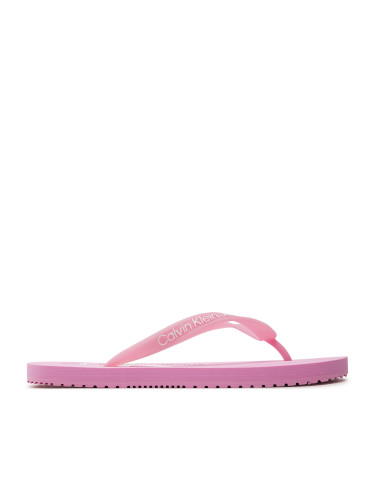 Джапанки Calvin Klein Jeans Beach Sandal Monologo Tpu YW0YW01246 Glowing Guava/Bright White 0J2