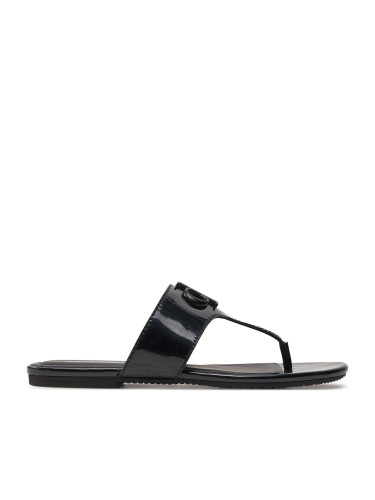 Джапанки Calvin Klein Jeans Flat Sandal Slide Toepost Mg Met YW0YW01342 Черен