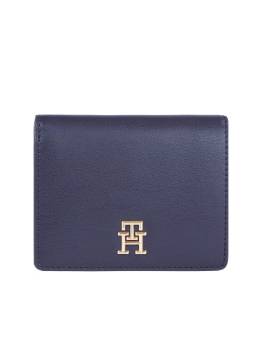 Малък дамски портфейл Tommy Hilfiger Th Spring Chic Med Bifold Wallet AW0AW16011 Space Blue DW6