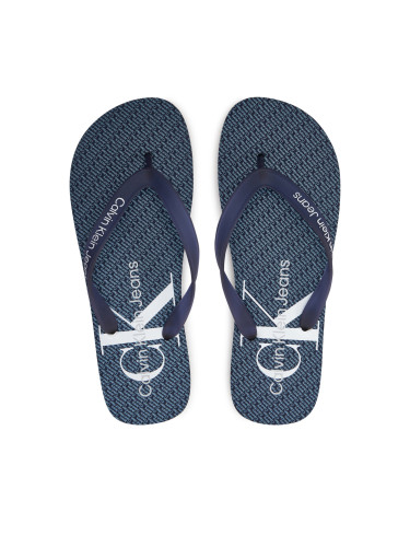 Джапанки Calvin Klein Jeans Beach Sandal Glossy YM0YM00952 Тъмносин