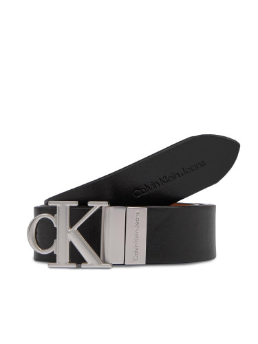 Дамски колан Calvin Klein Jeans Round Mono Pl Rev Lthr Belt 30Mm K60K611489 Черен