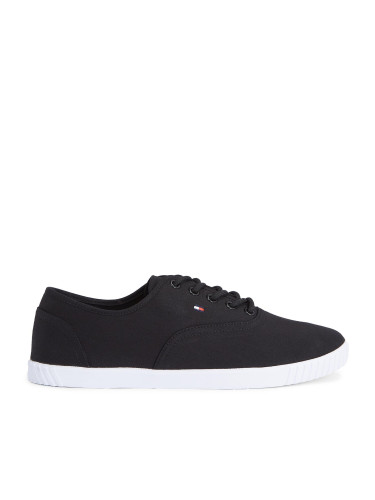 Гуменки Tommy Hilfiger Canvas Lace Up Sneaker FW0FW07805 Черен