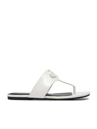 Джапанки Calvin Klein Jeans Flat Sandal Slide Toepost Mg Met YW0YW01342 Bright White YBR