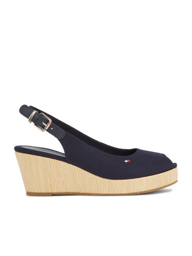 Еспадрили Tommy Hilfiger Iconic Elba Sling Back Wedge FW0FW04788 Space Blue DW6