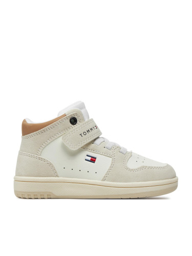 Сникърси Tommy Hilfiger High Top Lace-Up/Velcro SneakerT3X9-33342-1269 M Beige/Off White A360