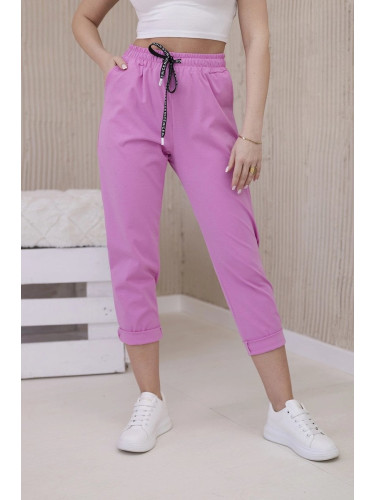 New Punto Trousers with Tie at the Waist - Light Pink