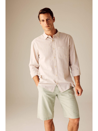 DEFACTO Regular Fit Polo Neck Long Sleeve Shirt