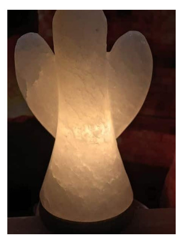 Лампа от хималайска сол Ангел, бял - голям, 2кг