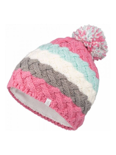 Lewro DENALI Плетена шапка за момичета, розово, размер