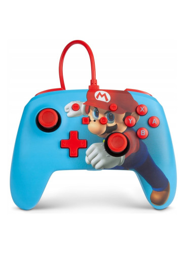 Геймпад PowerA Enhanced Mario Punch, за Nintendo Switch, червено-син
