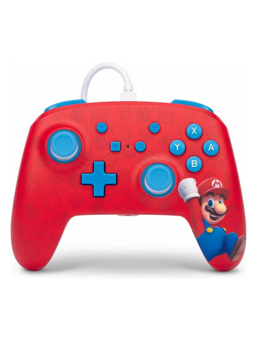 Геймпад PowerA Enhanced Woo-hoo! Mario, за Nintendo Switch, червен