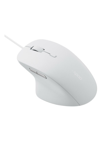 Мишка Rapoo N500 Silent, оптична (3600 dpi), USB, бяла
