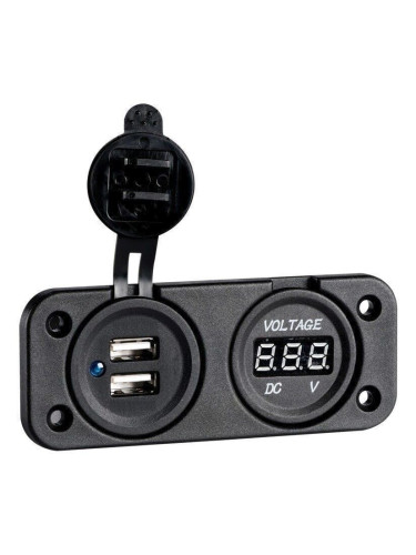 Osculati Digital Voltmeter and Dual USB port 4.8 A