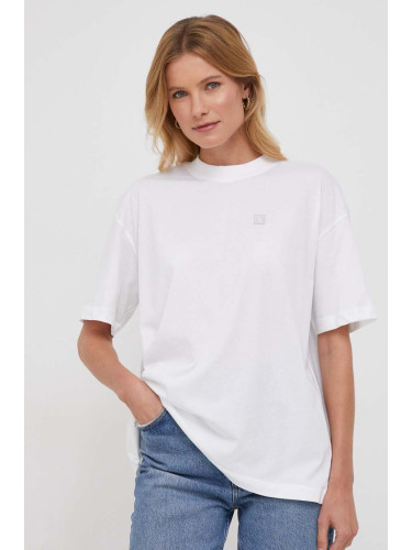 Памучна тениска Calvin Klein Jeans в бяло J20J222568