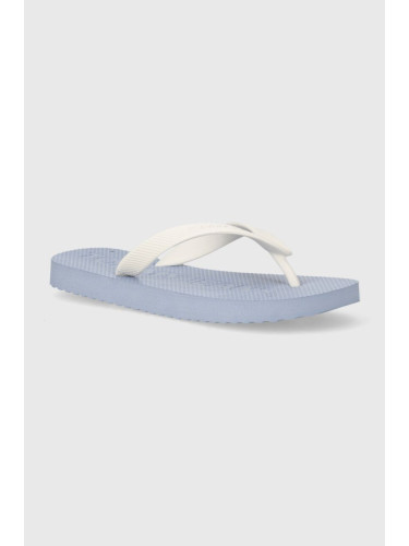 Джапанки Tommy Jeans TJW LOGO FLIP FLOP в синьо с равна подметка EN0EN02447