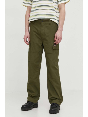 Памучен панталон Dickies EAGLE BEND в зелено с кройка тип карго DK0A4X9X