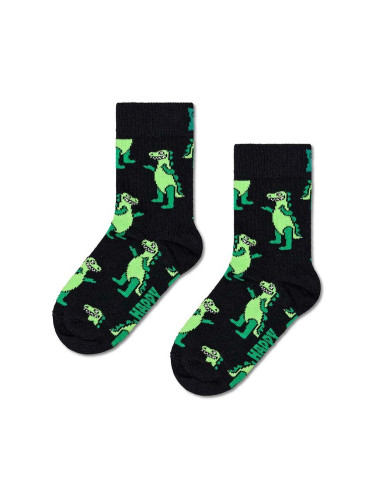 Детски чорапи Happy Socks Kids Inflatable Dino Sock в черно