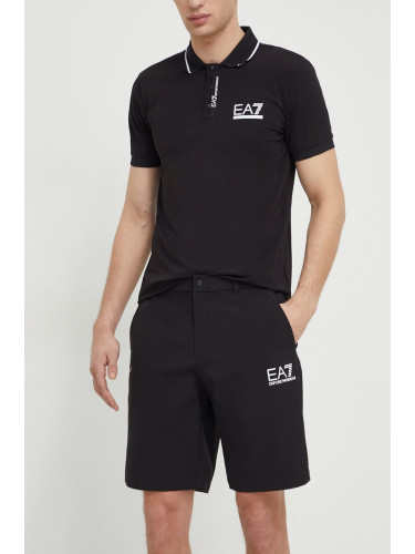 Къс панталон EA7 Emporio Armani в черно