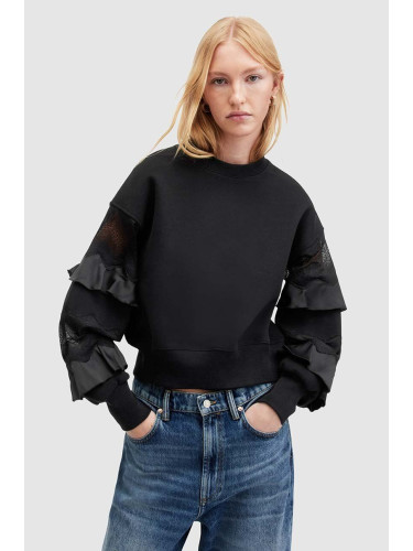Пуловер AllSaints GRACIE дамски в черно от топла материя