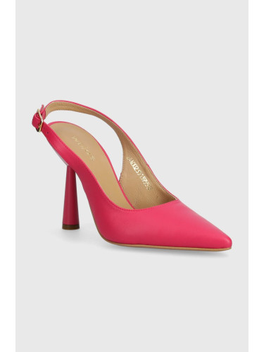 Кожени обувки с тънък ток Wojas в розово 3513955
