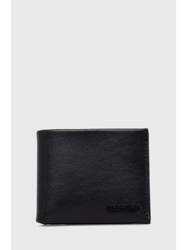 Кожен портфейл Calvin Klein мъжки в черно K50K511277