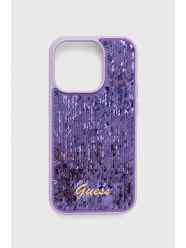Кейс за телефон Guess iPhone 14 Pro 6.1" в лилаво