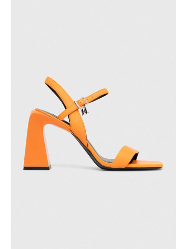 Кожени обувки с тънък ток Karl Lagerfeld ASTRA NOVA в оранжево KL33124