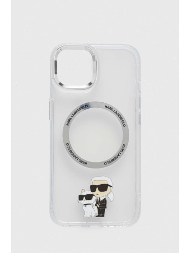 Кейс за телефон Karl Lagerfeld iPhone 13 6,1" в прозрачен цвят