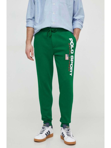 Спортен панталон Polo Ralph Lauren в зелено с принт 710835768
