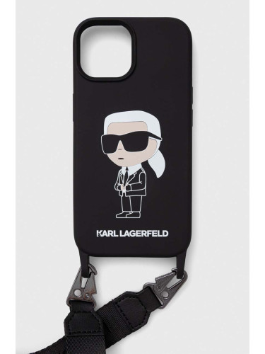 Кейс за телефон Karl Lagerfeld iPhone 15 6.1 в черно